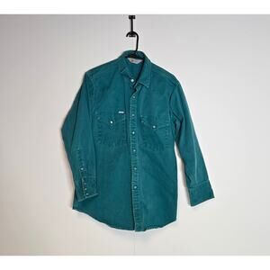 Two Men's Vintage Carhartt cotton button-up shirts
